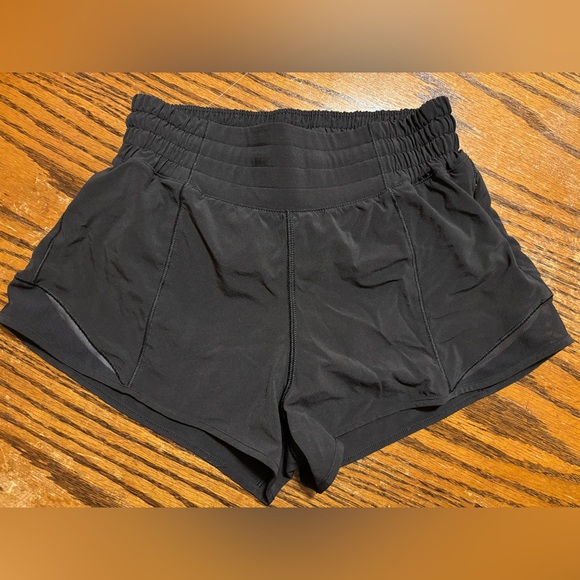 Lululemon Hotty-Hot Black Athletic Shorts 2.5” High Rise - Picture 1 of 5